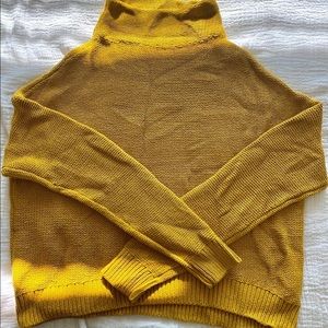 Chunky Pressed Olive Cropped Knit Sweater